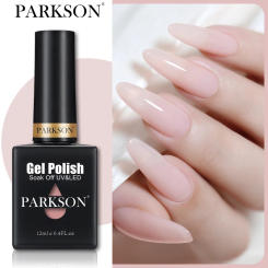 Parkson 12ml Nude Purple Gel Polish Glitter Nail Art Semi Permanent Soak Off LED UV Top Base Coat Lacquer Long Lasting Manicure