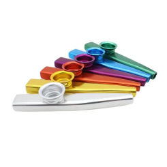 Aluminium Alloy Metal Kazoo Learn Easily Detachable Diaphragm Mouth Kazoos Instruments Multi Colors Musical Instruments Flutes