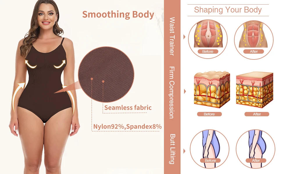 Description Picture 2 of itemWomen Seamless Corset Body Shaper Belly Waist Slimming Seamless Shapewear Sculping Bodysuit Underwear Fajas Colombianas