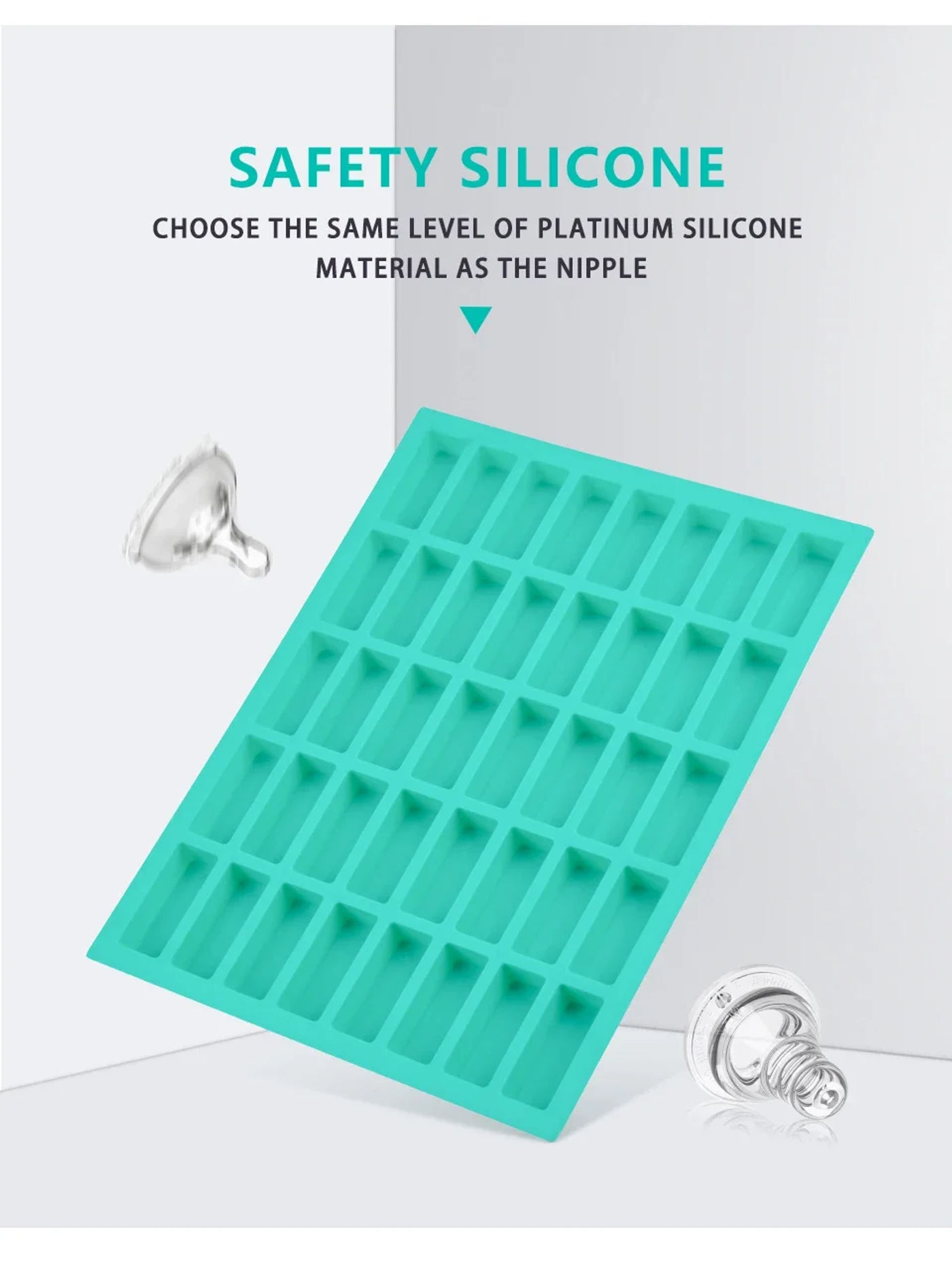 Description Picture 6 of item40 Cavity Rectangle Soap Bar Mold Silicone  for DIY Home  Making Small  s Chocolate