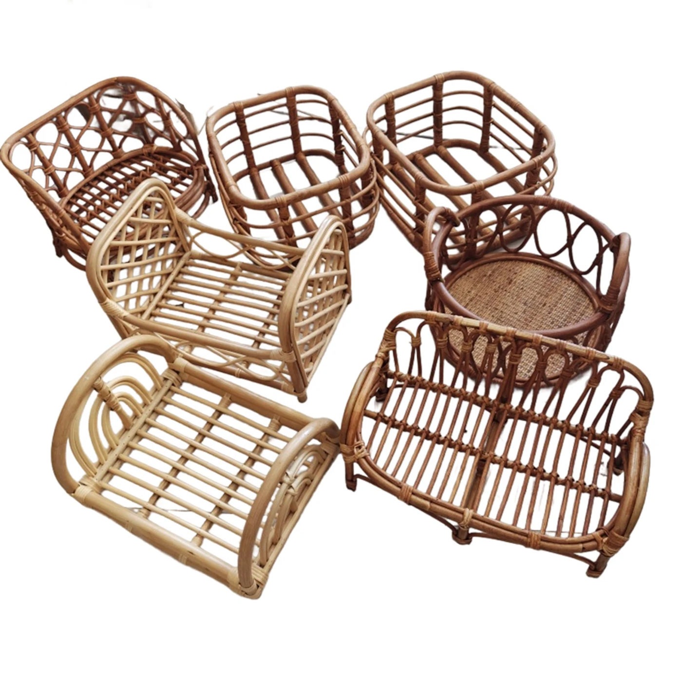 Description Picture 2 of itemNewborn Basket Props Newborn Photography Props Retro Baby Photography Bed Infant Pose Shooting Studio Accessories Baby Sofa