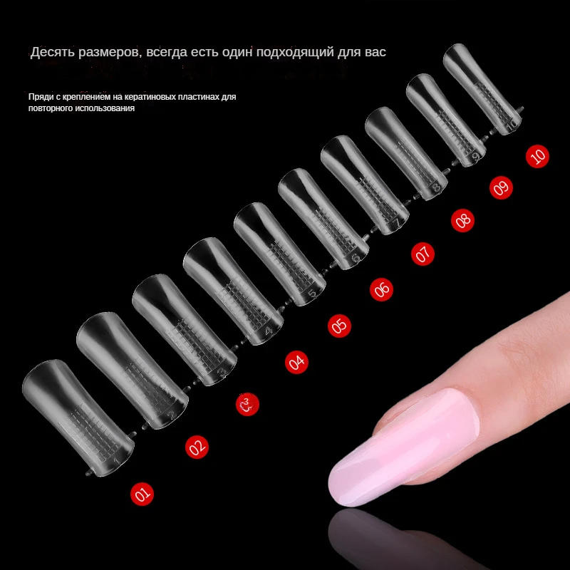 Description Picture 6 of item100 Pcs Fake Nails Clear False Nails Fake Tips Artificial Full Cover Acrylic False Fake Nails for Finger Extension Nail Forms
