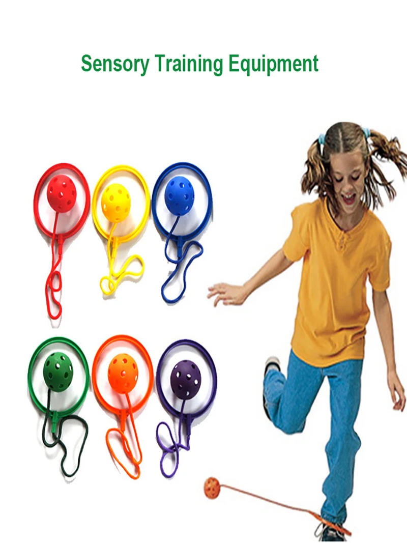 Description Picture 5 of item1PC Single Foot Jumping Ring Ball Children Outdoor Fun Toy sensory training Coordination Balance Whirling Bouncing Rope for kids