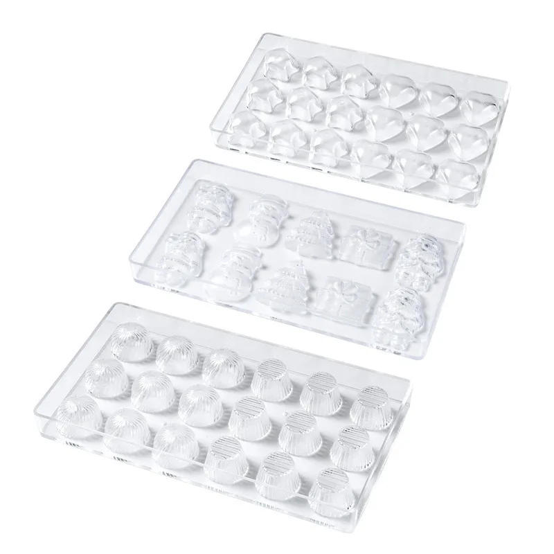 Description Picture 6 of itemPlastic Chocolate Molds PS Transparent Chocolate Mold Christmas Series Baking Molds 3D Candy Mold Kitchen Baking Supplies