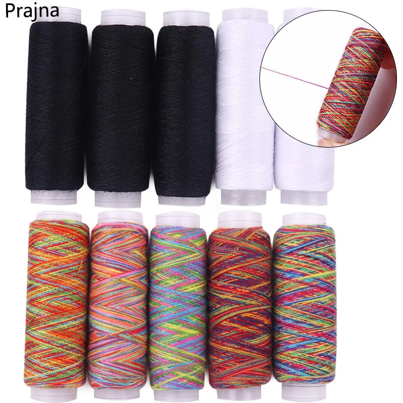 Description Picture 3 of itemBlack White Sewing Thread 40s/2 Sewing Tools Quilting Supplies Polyester Sewing Threads Hand Stitching Thread for Sewing Machine
