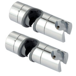 2pcs No Drilling Rustproof Universal Home Hotel For Slide Bar 360 Rotation Decorative Shower Head Holder Bathroom Replacement