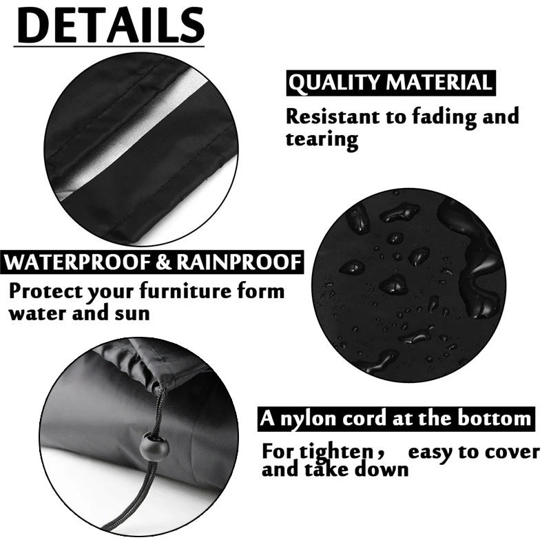 Description Picture 6 of item17 Sizes Waterproof Cover Outdoor Sunshade Umbrella Cover Garden Weatherproof Patio Cantilever Parasol Rain Cover Accessories