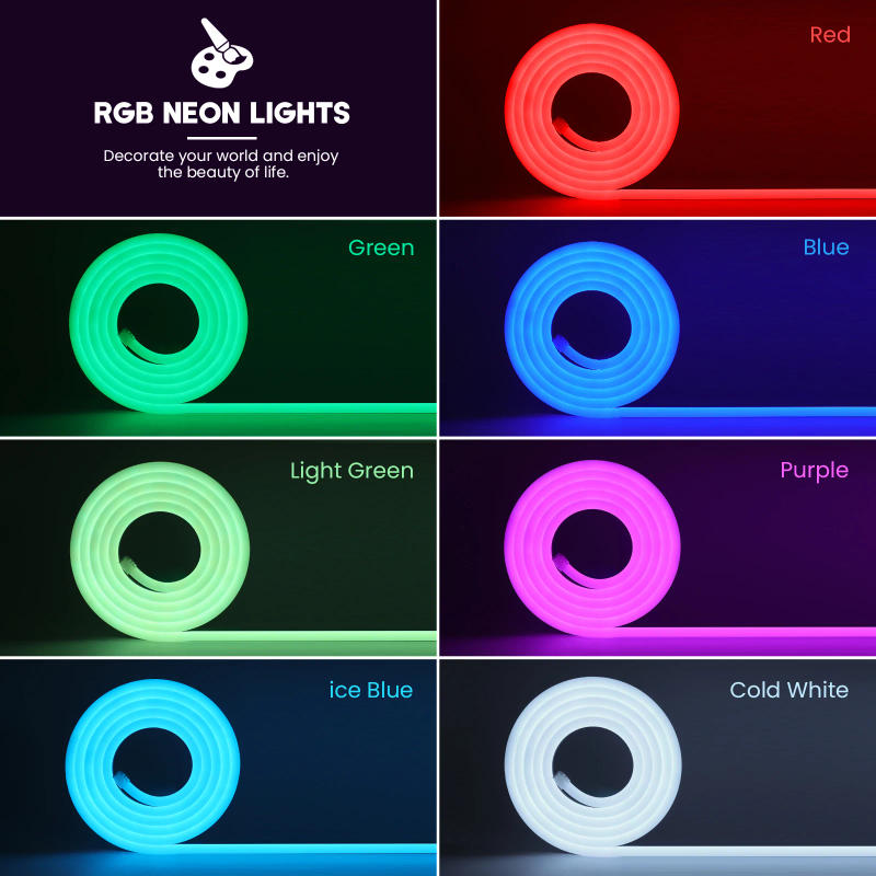 Description Picture 3 of itemRGB Neon LED Strip Light With Touch Remote Control & Touch Panel Control AC 110V 220V 5050 SMD Neon Sign Tape Outdoor Decoration