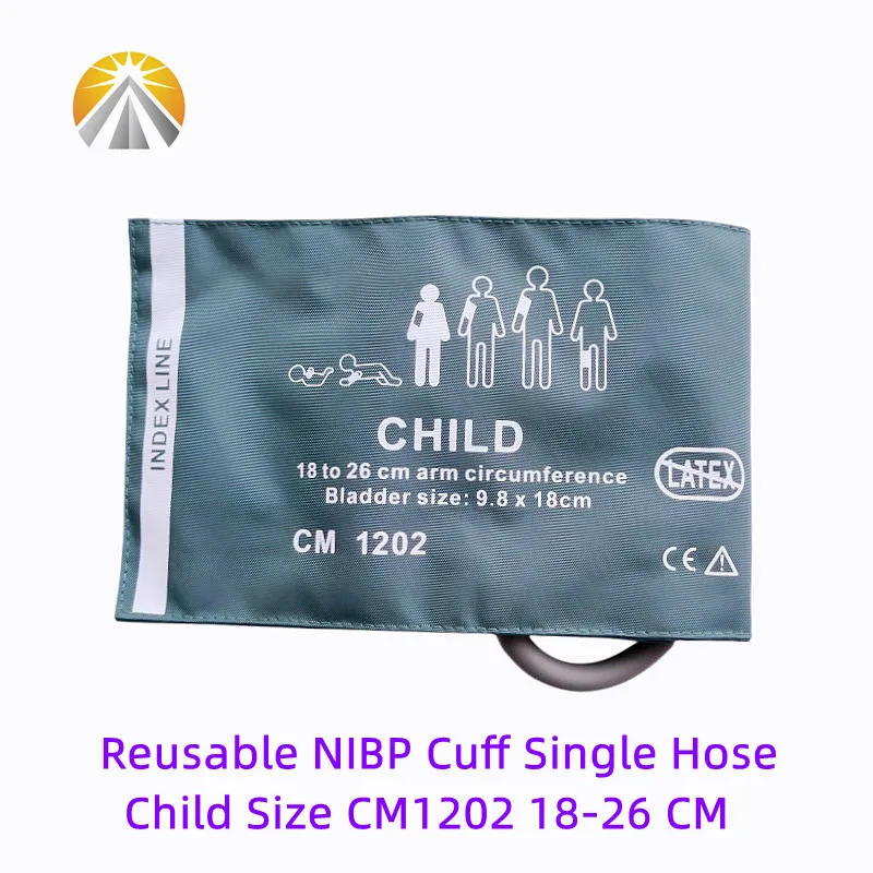 Description Picture 5 of itemSix Sizes Available Each Set Reusable Blood Pressure NIBP Cuff With Single Hose One Tube For Neonates to Adult Patient Monitor