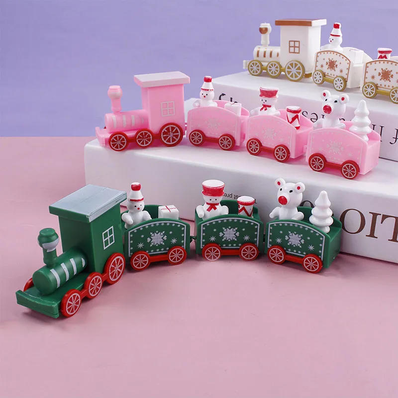 Description Picture 6 of itemChristmas Train Plastic Mini Train Ornament for Children Gifts Home Xmas Party Happy Birthday Cake Topper Decoration supplies