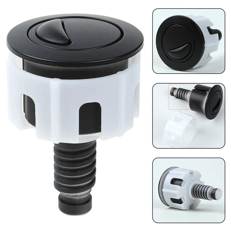 Description Picture 4 of item1pc 38-49mm Universal Toilet Push Button Dual Flush Chrome Cistern Tank Flush Toilet Seat Water Tank Valve Bathroom Accessories