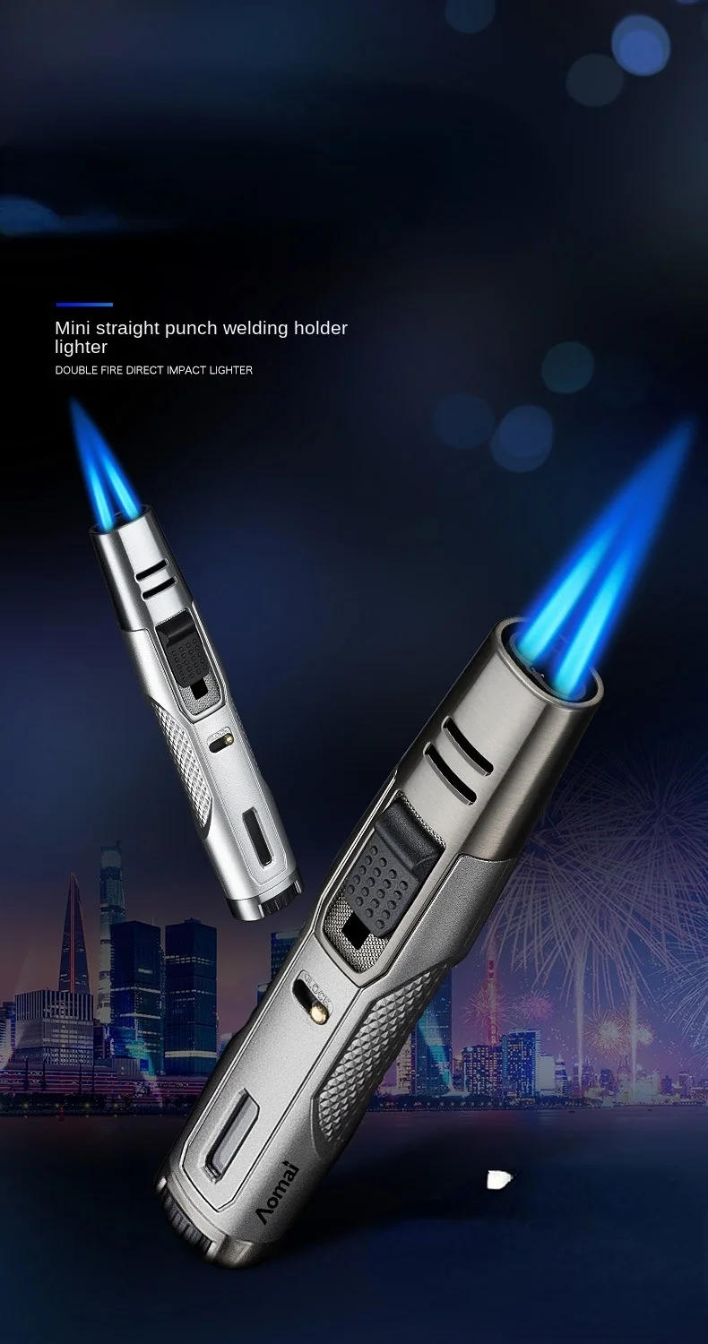 Description Picture 2 of itemMini Welding Gun Inflatable Lighter Windproof Kitchen Gas Ignition Point Cigar Inflatable Spray Gun Outdoor Barbecue Lighter