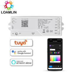 WS2812B WS2811 WS2815 2.4G Tuya Wifi SPI Smart LED Controller With Alexa Goolge Home For 5050 RGBIC Led Strip Light DC5-24V