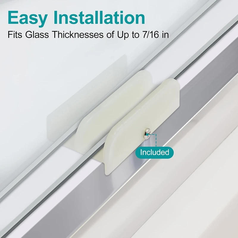 Description Picture 6 of itemM6219 Sliding Shower Door Bottom Guide For Sliding Shower Door (Top Hung) Shower Door Guide 1/2 In Channels 2 Pack