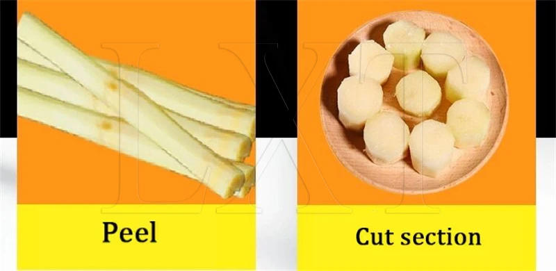 Description Picture 6 of itemFull Automatic Sugarcane Peeling Cutting Machine Electric Sugar Cane Peeler Cutter Machine