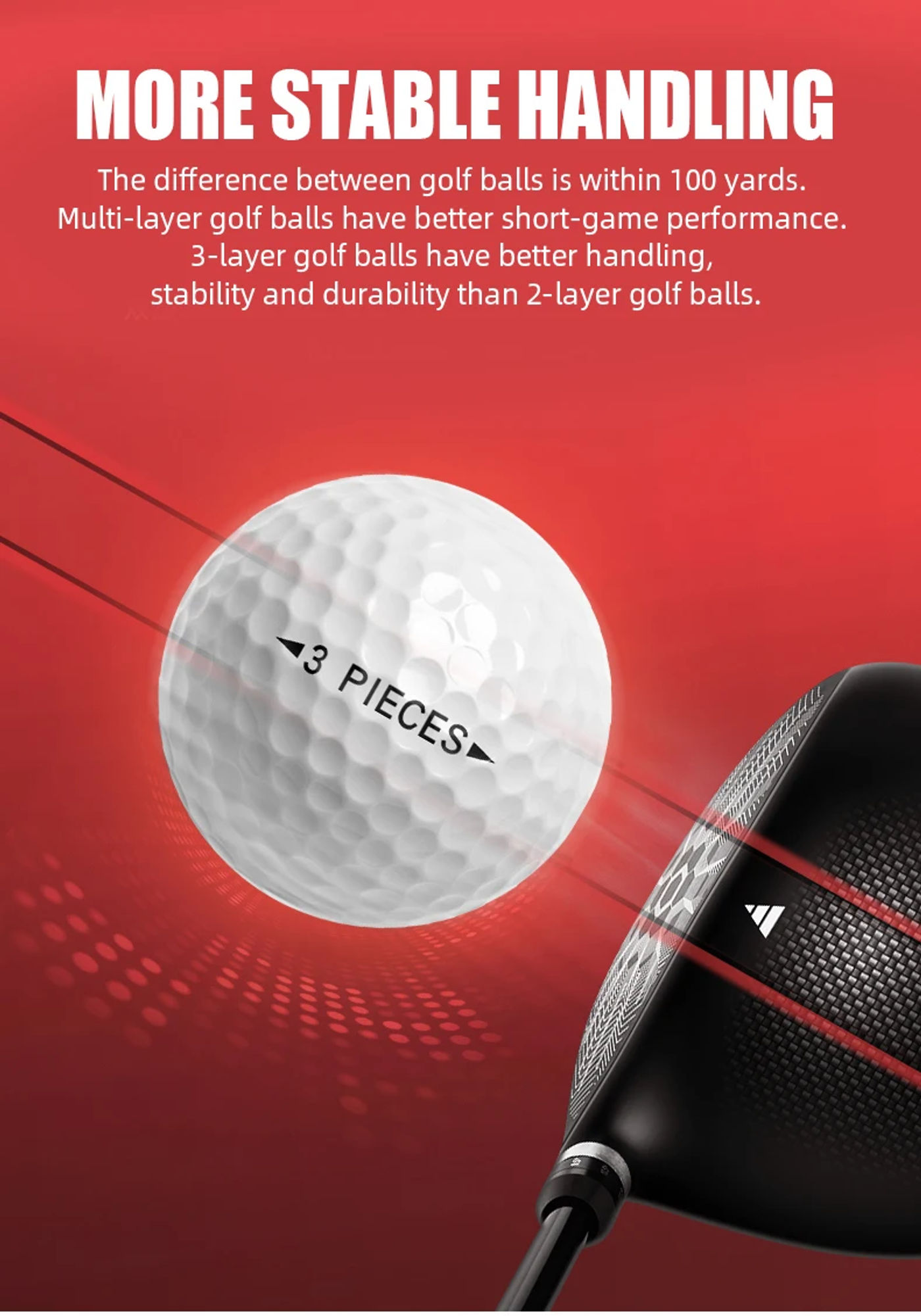 Description Picture 6 of itemPGM Golf  3-layer Game Ball with High Elasticity Rubber Golf Ball Sarin Material Golf Ball with High Backspin Game Ball Q002