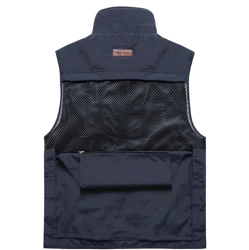 Description Picture 4 of itemFour Seasons Vest Men Military Casual Mesh Waistcoat Large Size M-4XL Back Detachable Multi-pockets Tactical Vest Gilet Homme