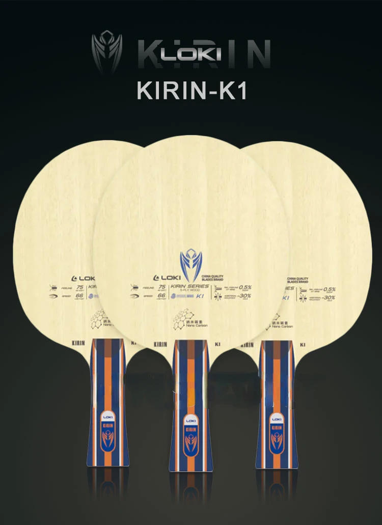 Description Picture 2 of itemOriginal LOKI Kirin K1 K2 K3 Table Tennis Blade Offensive Entry Ping Pong Blade 5+2 Layers Base Board FL Grip