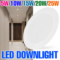 25W LED Ceiling Lamp Recessed Round Downlight Indoor Spot Lights Home Living Room Kitchen Bedroom Lighting 6000K Cold White 220V