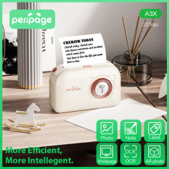 PeriPage A3X Wireless Thermal Photo Printer PDF A40 P40 Portable Bluetooth Mini Label Printer Doc Barcode Maker Sticker Paper 3"