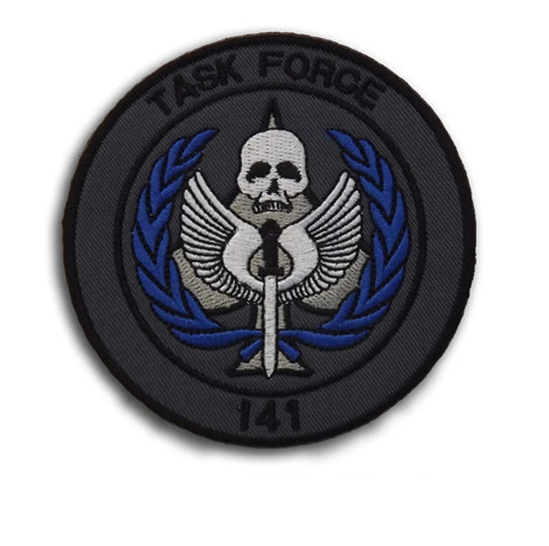 Description Picture 6 of itemTASK FORCE 141 CODE Call of Duty Embroidered Sticker Hook and Loop Patches Tactical Armband Morale Badge on Backpack Skull Patch