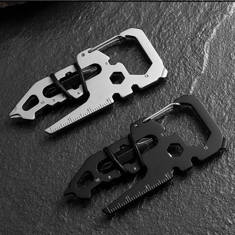 Description Picture 6 of itemStainless Steel Outdoor Tools Carabiner Clip Bottle Opener Keychain Ring Multifunction Card Tool Camping Climbing Accessories
