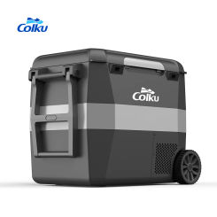 59L Outdoor Freezer mobile Refrigerator cooler box with wheels and handle Picnic party 12v Camping auto compressor Freezer