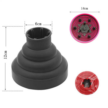 1PC Black Pink Universal Silicone Hair Dryer Diffuser Cover Blow Hairdryer Diffuser Curly Detachable Hair Curler Tool