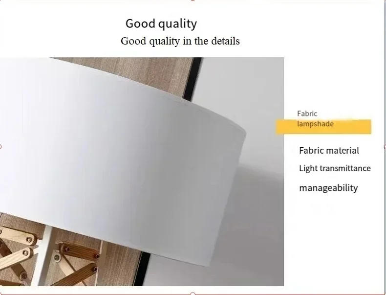 Description Picture 3 of itemNordic Creative Wood Tower Floor Lamp Living Room Bedroom Standing Designer Model Room LED Floor Lamp