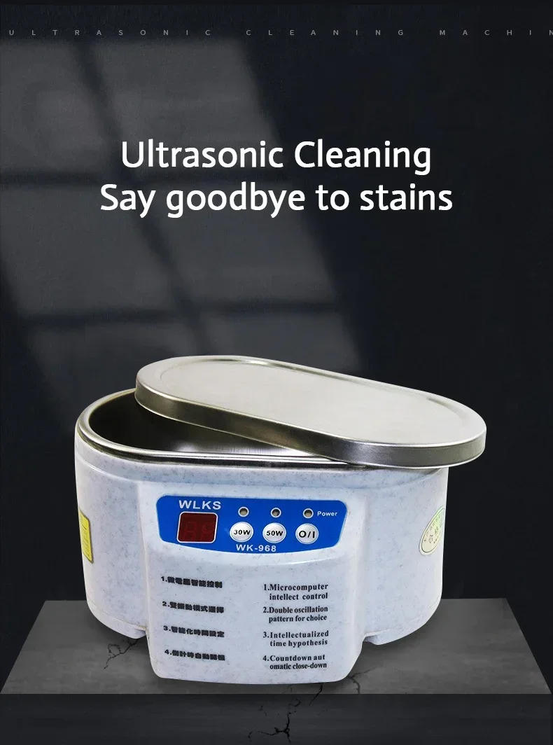 Description Picture 4 of item30/50W Ultrasonic Cleaner Sonicator Bath 40Khz Degas For Home Watches Contact Lens Glasses Cleaner Machine Teeth Makeup Razor
