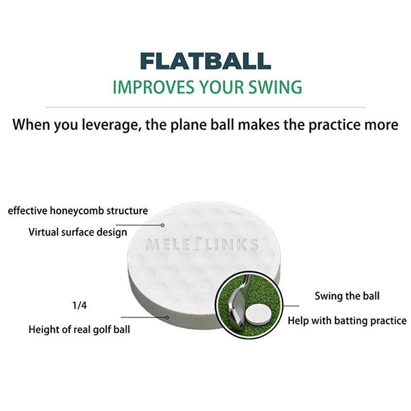 Description Picture 6 of itemGolf Flat Ball Swing Practice Golf Balls Portable Flat Golf Balls Lightweight Golf Training Balls For Practice Indoor Outdoor
