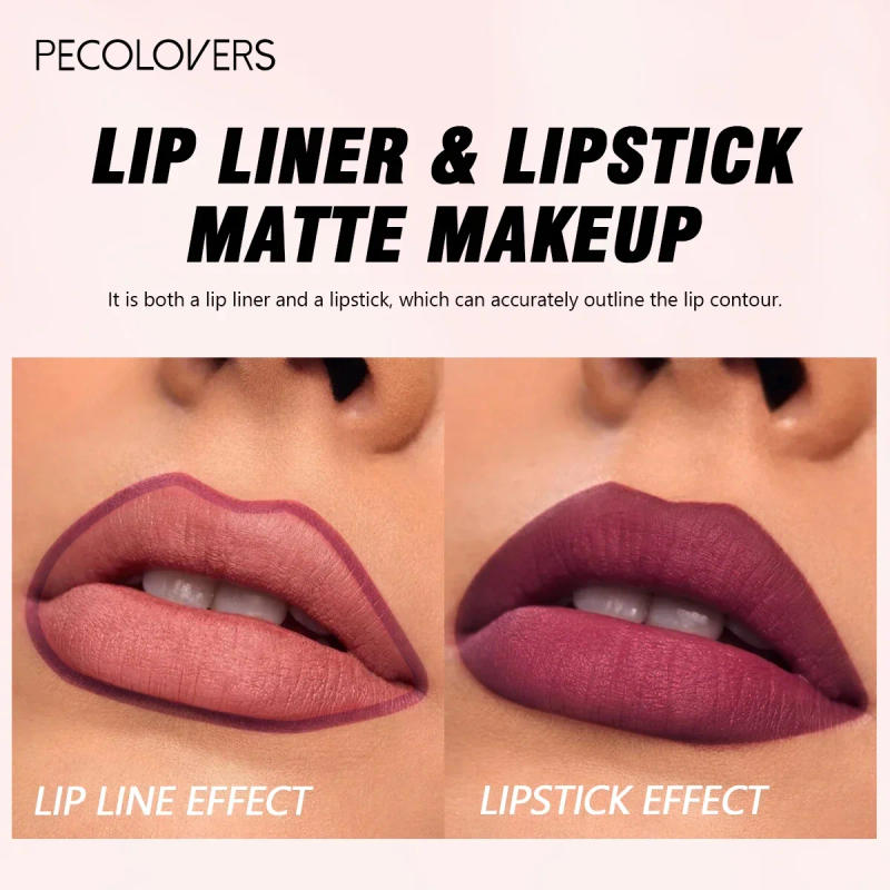 Description Picture 4 of item1PC Nude, Matte, with Smooth Texture, Three-dimensional Lip Shape, Lip Liner Lipstick Pen, Lip Makeup