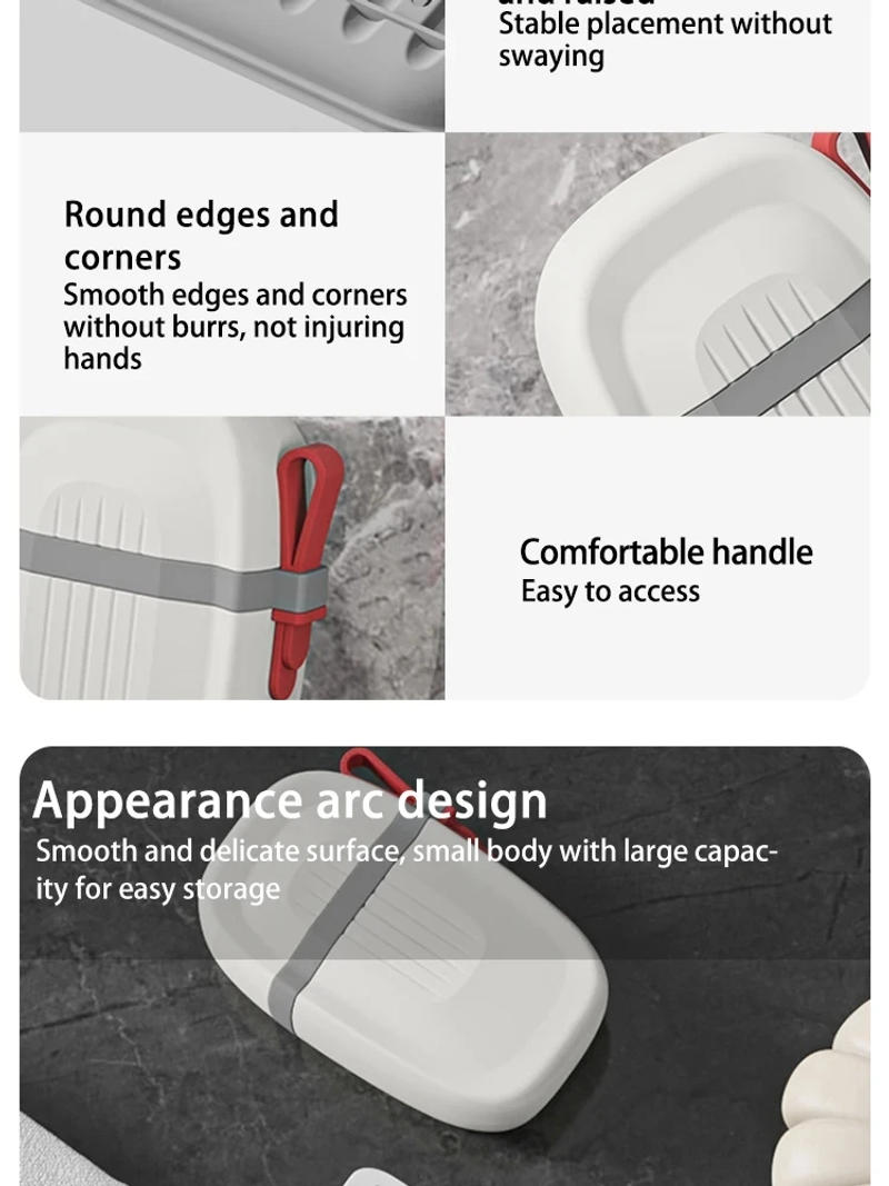 Description Picture 6 of item1Pc Portable Soap Dishes Sealed Storage Box Waterproof Travel Home Bathroom Soap Box Outdoor Storage Box Soap Box Organizer Tray