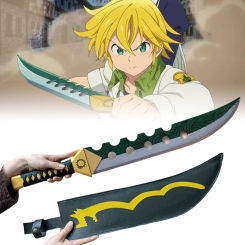 71cm Meliodas Sword Lost Bane Katana The Seven Deadly Sins Cosplay Prop Real Size Japanese Katana Ninja Knife Kid Toy Anime Gift