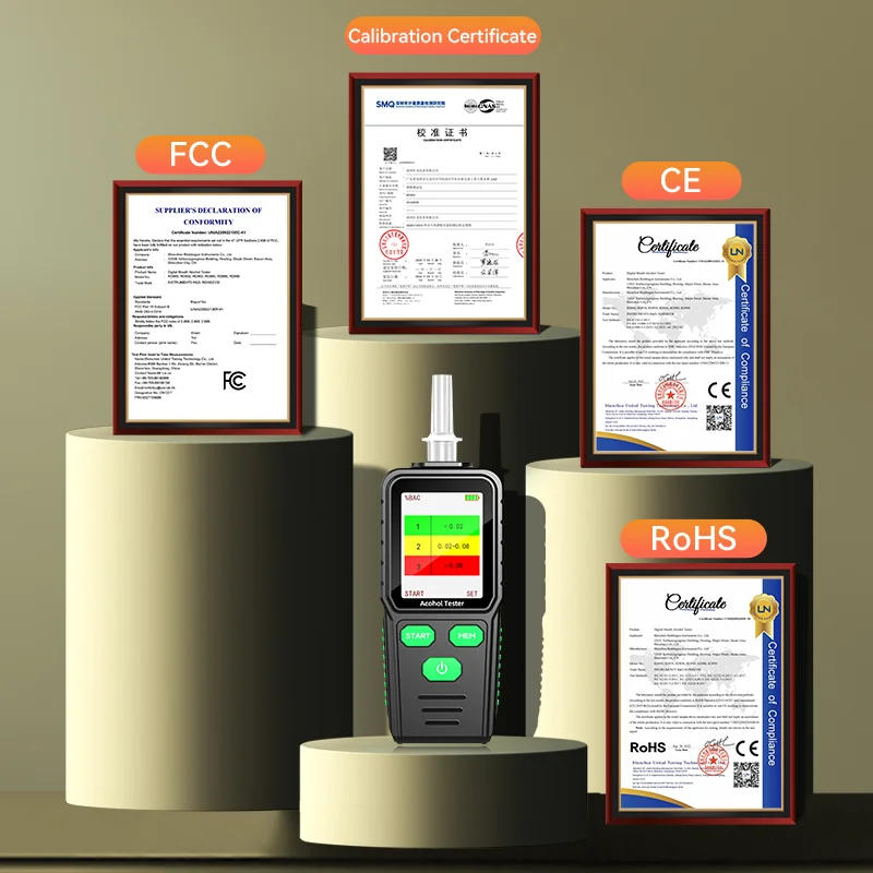 Description Picture 2 of itemR&D RD930 Professional Alcohol Tester Car Breathalyzer Digital Wine Breath Tester Rechargeable Alcohol Detector Color Screen