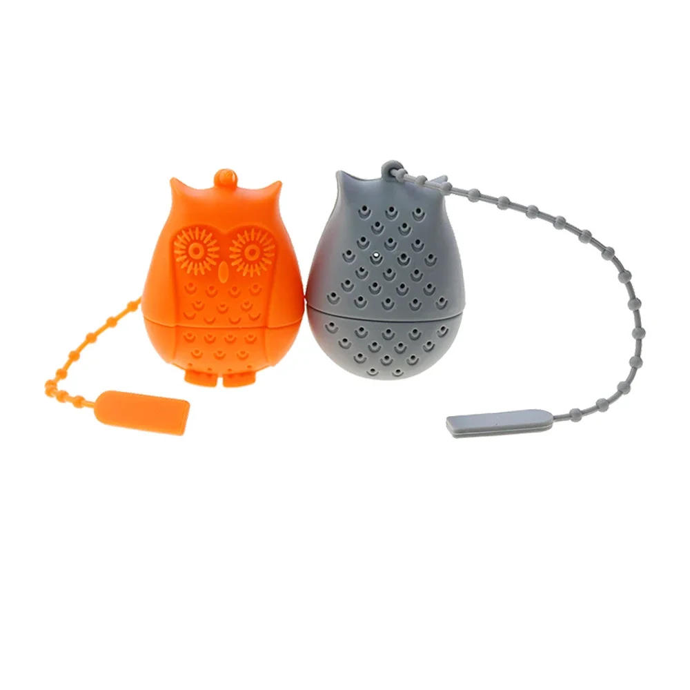 Description Picture 4 of item1Pc 15g Creative Cute Owl Strainer Tea Bags Food Grade Silicone Loose-Leaf  Infuser Filter Diffuser Fun Cartoon Accessories