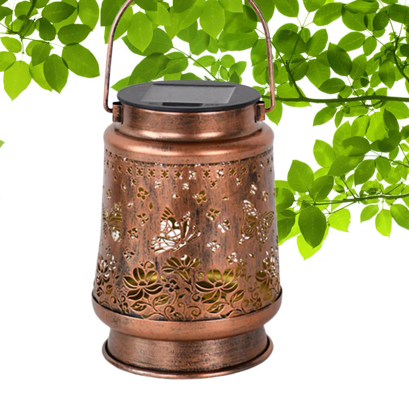 Description Picture 4 of itemOutdoor LED Lantern Waterproof Metal Solar Garden Light Outdoor Hanging Metal Lantern for Yard Patio Lawn Landscape Garden Decor