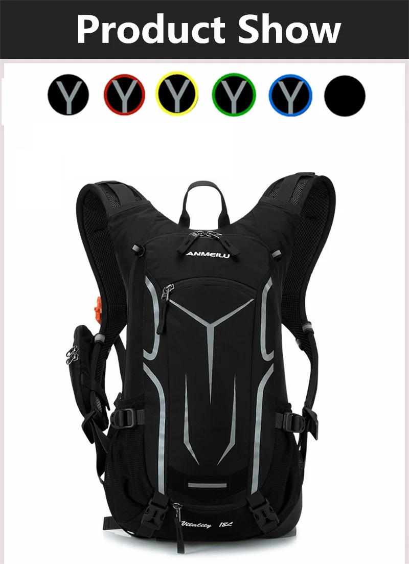 Description Picture 6 of item18L Cycling Backpack MTB Bicycle Bag with Rain Cover Breathable Riding Camping Hydration Bike Backpack Hiking Reflective Bags