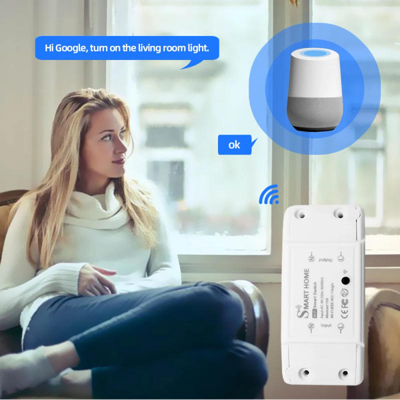 Description Picture 6 of item10A eWelink Smart Home WiFi ZigBee Wireless Remote Switch Breaker LED Light Timer Controller Module Support Alexa Google Home