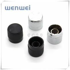 10Pcs/Lot Black Plastic Knob Cap Potentiometer Knob Cap 14mm*13mm Panel Switch Knob Electroplating Knob