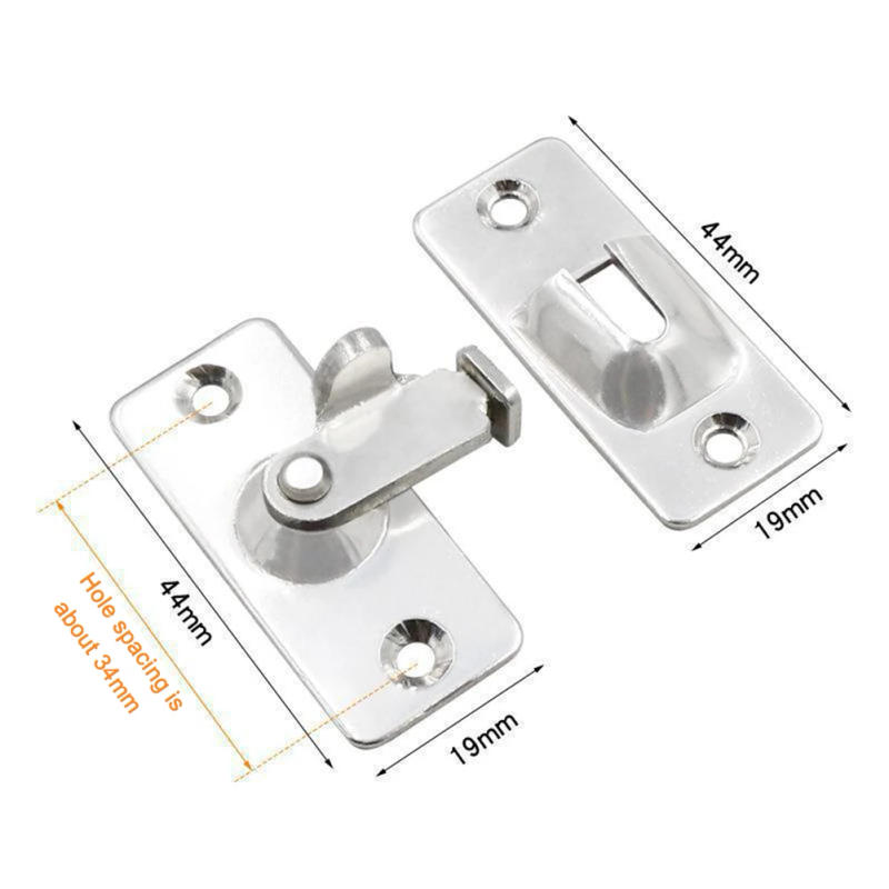 Description Picture 6 of item90 Degree Barn Door Latch Bolt 90 Degree Right Angle Door Lock Door Lock Window Cabinet Locks Right Angle Sliding Gate Lock