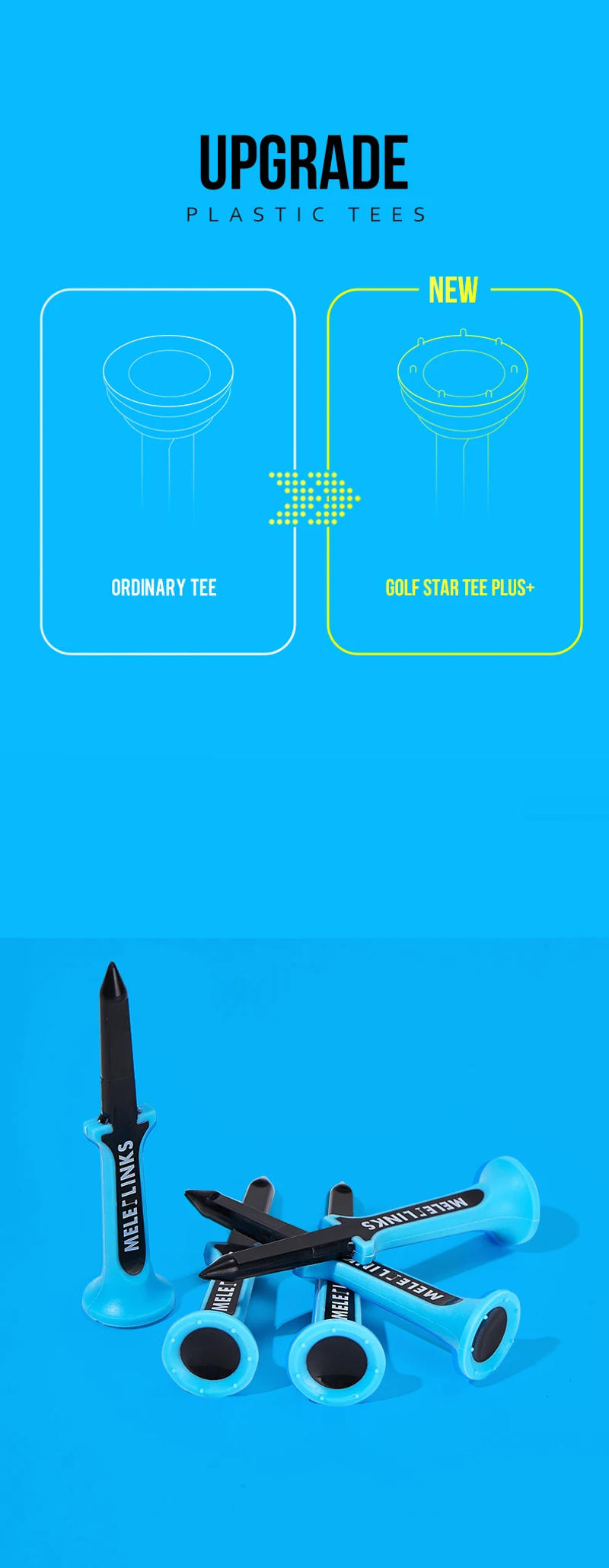 Description Picture 3 of item5 Pcs Golf Tee Golf Ball Holder Zero Drag Outdoor Reduces Friction Side Spin Step Down Golf Tees Golf Accessories Drop Ship