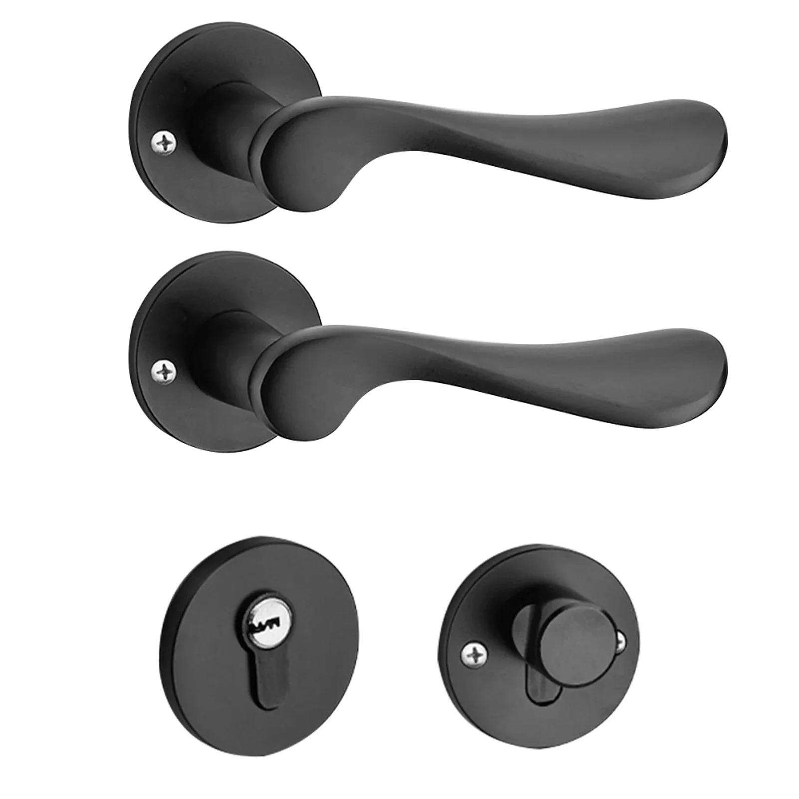 Description Picture 3 of itemBaño Moderno Seguro Cerradura De Manija De Puerta Interior Con Llave Fácil De Instalar Adecuado Para El Hogar Y La Oficina