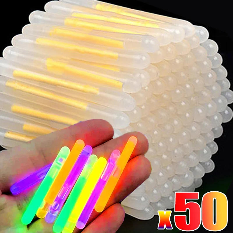Description Picture 4 of item50/10Pcs Glowing Sticks Bright Colorful Light Chemical Fluorescence Sticks for Wedding Decoration Night Fishing Float Rod Lights