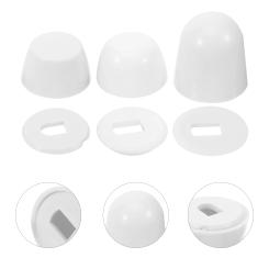6 Pairs Toilet Accessories Decorative Cover Hat Bolt Covers Screw Caps Bathroom Accesorries Supplies Abs Parts