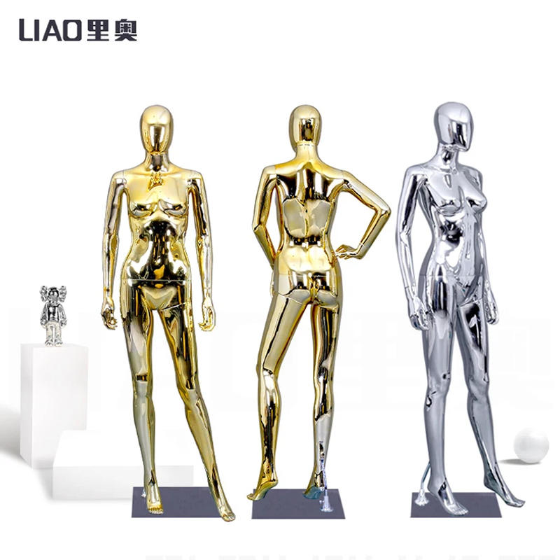 Description Picture 2 of itemhigh quality fashion Chrome plating gold female mannequin full body for clothing