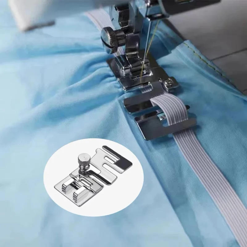 Description Picture 6 of item1Pcs 9907-6 Elastic Band Presser Foot Multifunctional Precise Sewing Machine Accessories Replacement Handicraft Sewing Fittings