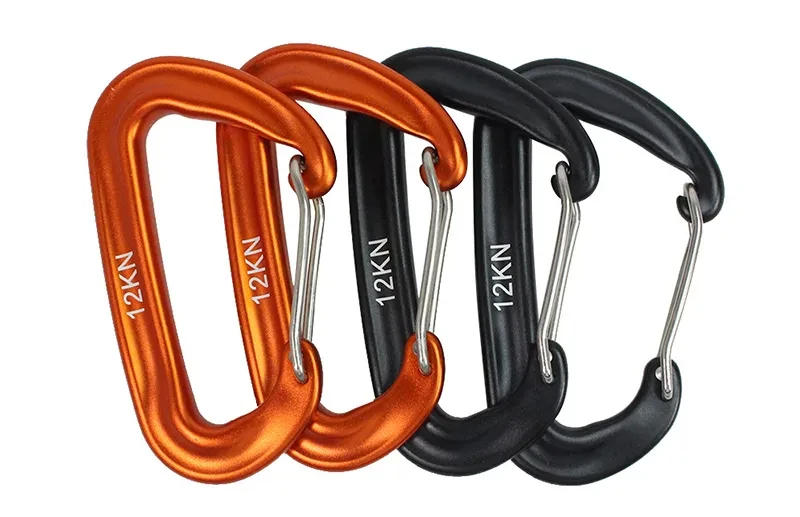 Description Picture 4 of itemProfessional Climbing Carabiner D Shape Mountaineering Buckle Hook 12KN Safety Lock Outdoor Climbing Equipment Accessory