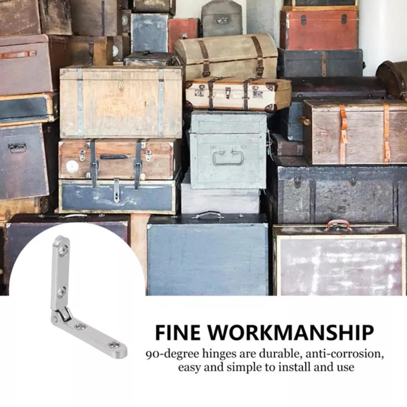 Description Picture 5 of itemBrand New High Quality Spring Hinge 90 Degree Accessories For Jewellery Box Hardware Silver With 40 Pcs Screws