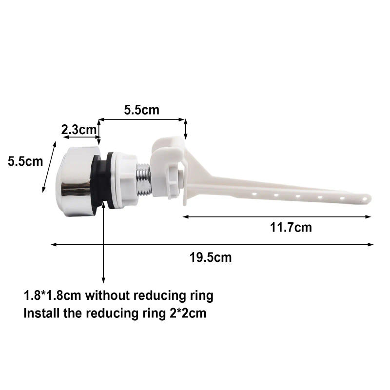 Description Picture 6 of itemABS Toilet Tank Button Flush Lever Push Button Replacement Bathroom Accessory Toilet Water Tank Button Bathroom Access